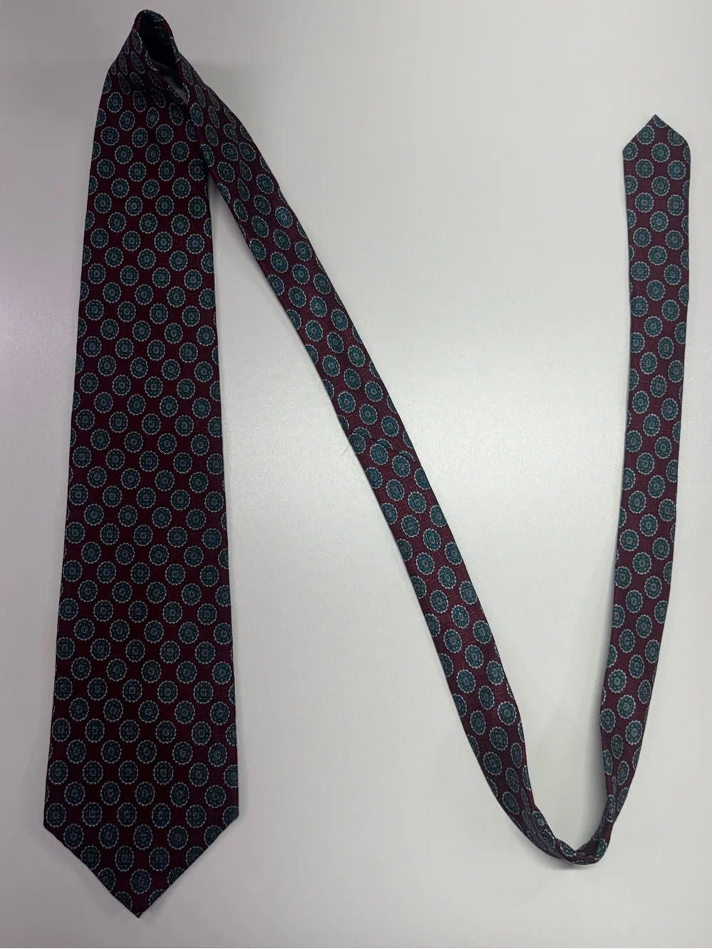 Vintage Courchevel by Damon Union Made Italian Silk Wide Tie Made USA